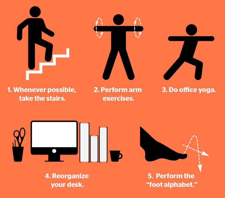 5 Exercises to Stay Active at the Office